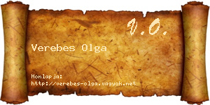 Verebes Olga névjegykártya